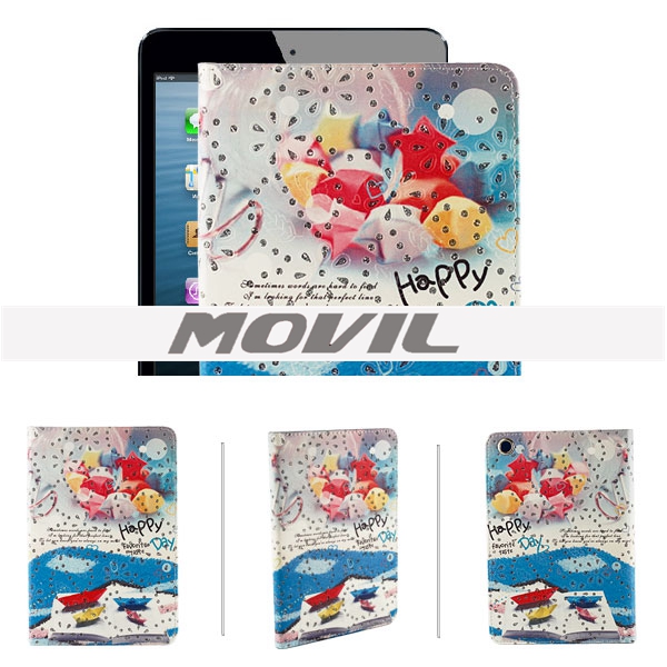 NP-2106 Elegante funda de cuero pu para ipad mini-13